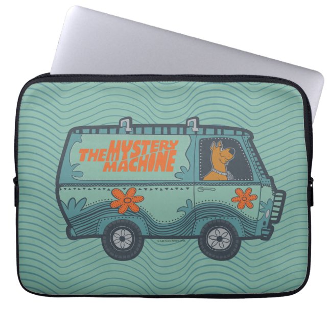 Paisely Scooby-Doo Driving Mystery Machine Laptop Sleeve (Front)