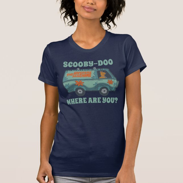 Paisely Scooby-Doo Driving Mystery Machine T-Shirt (Front)
