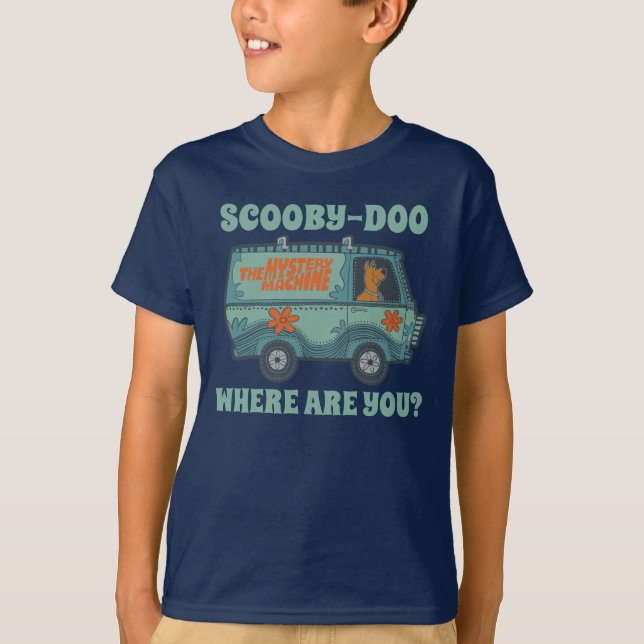 Paisely Scooby-Doo Driving Mystery Machine T-Shirt (Front)