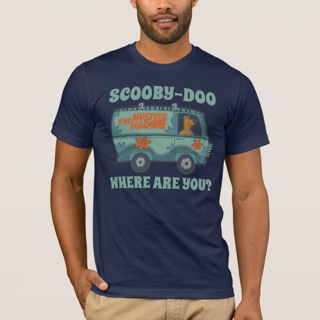 Paisely Scooby-Doo Driving Mystery Machine T-Shirt (Front)