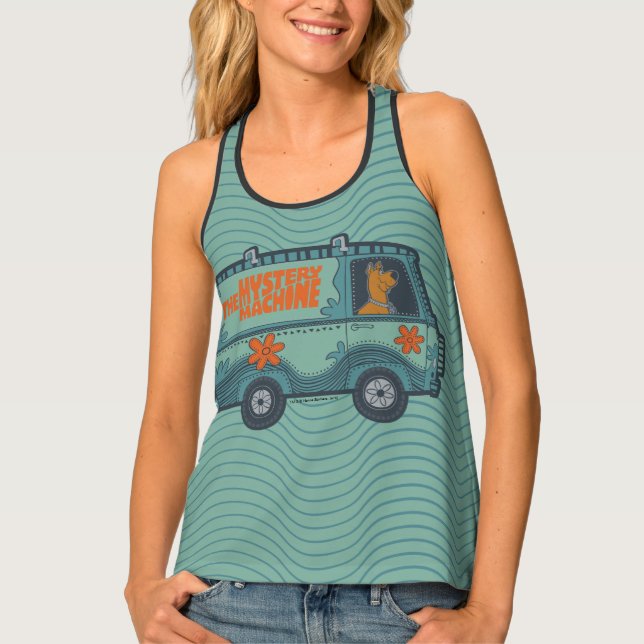 Paisely Scooby-Doo Driving Mystery Machine Tank Top (Front)