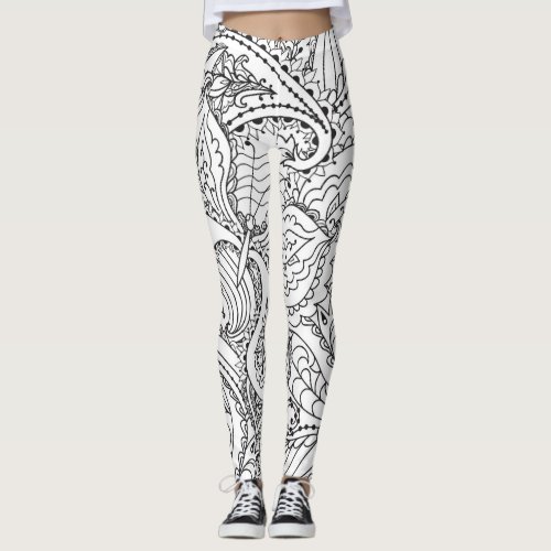 Paisely Web Leggings