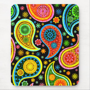 Paisley 2.0-Worm Tones Mouse Pad