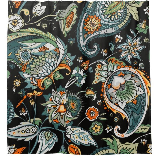 Paisley. A seamless pattern based on the tradition Shower Curtain (Front)