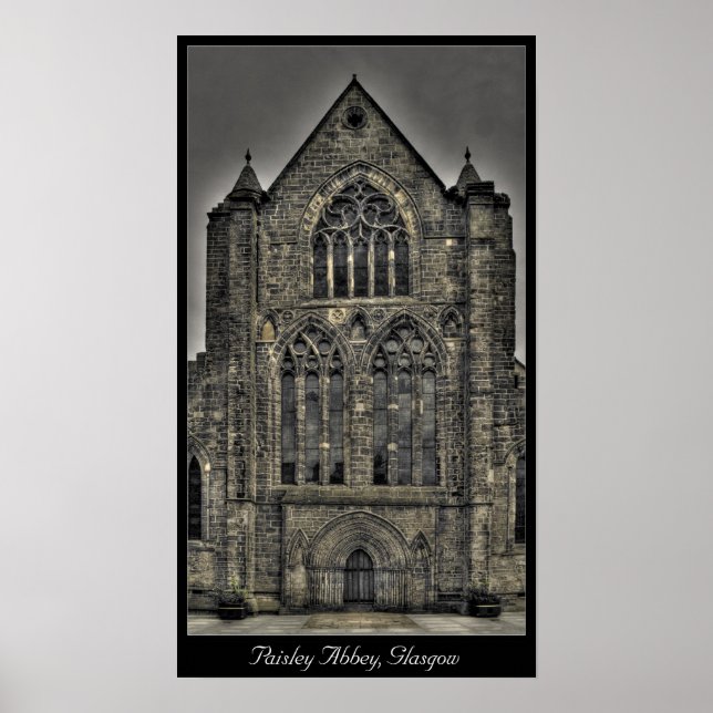 Paisley Abbey, Glasgow, Scotland Poster (Front)