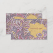 Paisley and flower pattern business card (Front/Back)