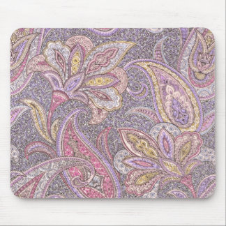 Paisley and flower pattern mouse pad