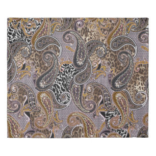 Paisley Animal Skin Fashion Print Duvet Cover