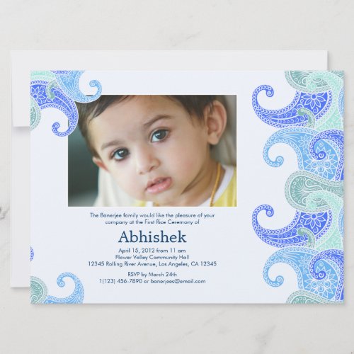 Paisley Annaprashan (First Rice) Invitation