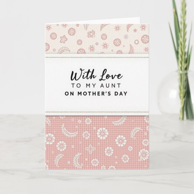 Paisley Aunt Mothers Day Card (Front)