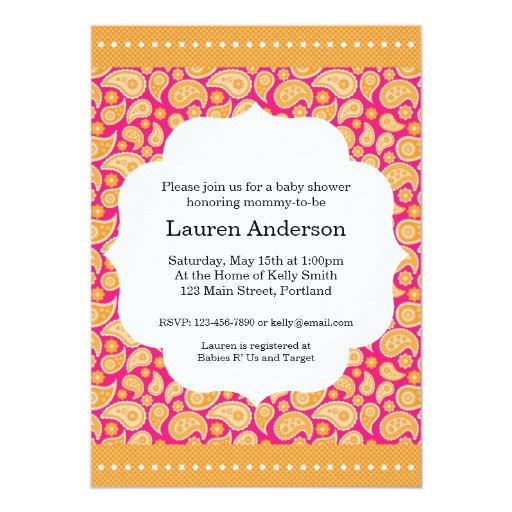 Paisley Baby Shower Invitations 3