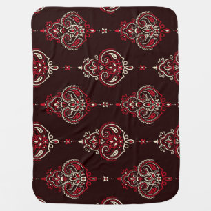 Paisley Bandana: Boho Vintage Print. Baby Blanket