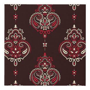 Paisley Bandana: Boho Vintage Print. Faux Canvas Print