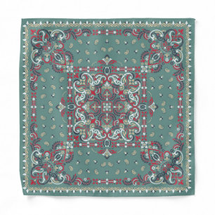 Paisley Bandana Print: Silk Neck Scarf