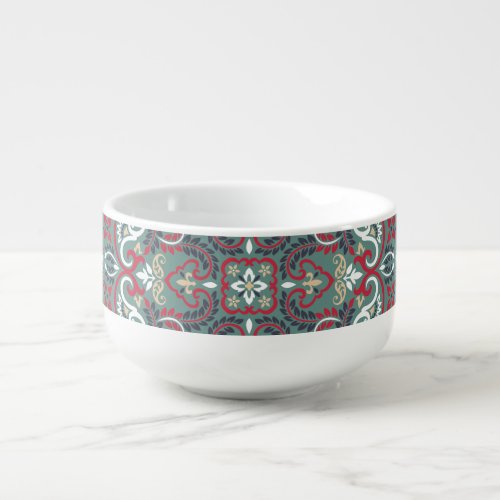 Paisley Bandana Print Silk Neck Scarf Soup Mug