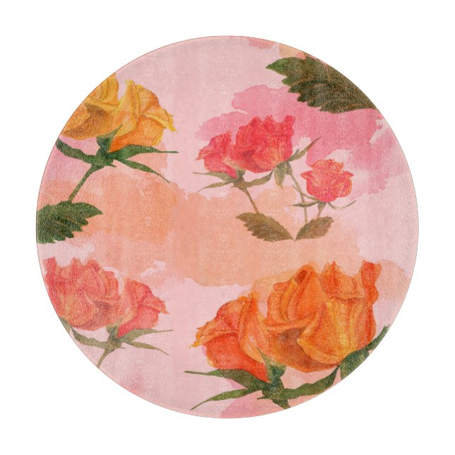 Paisley bandana print, silk scarf design. cutting board (Front)