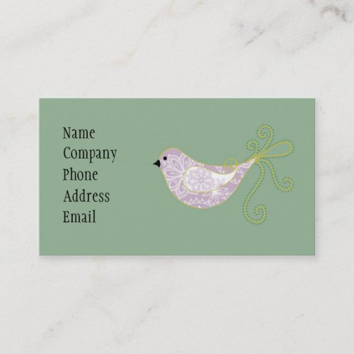 paisley bird biz card business card templates