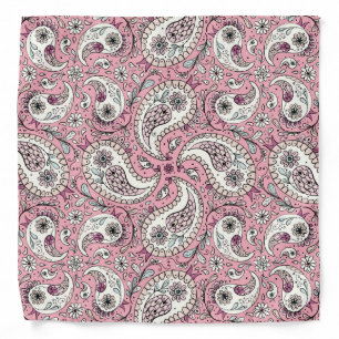 Paisley birds in baby pink bandana