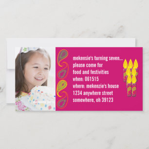 Paisley Birthdy Photo Invitation