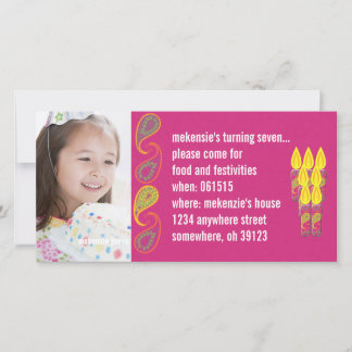 Paisley Birthdy Photo Invitation
