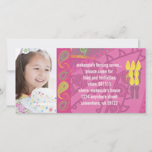 Paisley Birthdy Photo Invitation