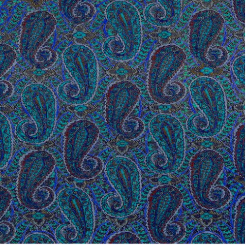 Paisley Blue Indian Boho Art Pattern Cutout