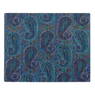 Paisley Blue Indian Boho Classic Vintage Jigsaw Puzzle