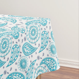 Paisley blue seamless pattern. tablecloth