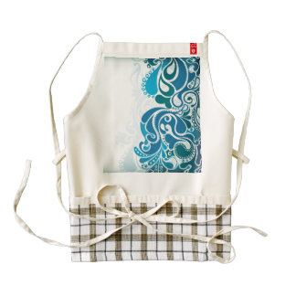 Paisley Blue Zazzle HEART Apron