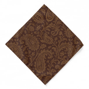 Paisley Brown Texture Pocket Square Bandana
