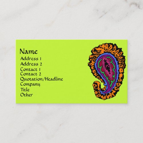 Paisley Business Card Template