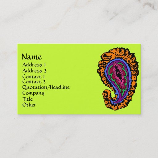 Customizable Paisley Business Card Template