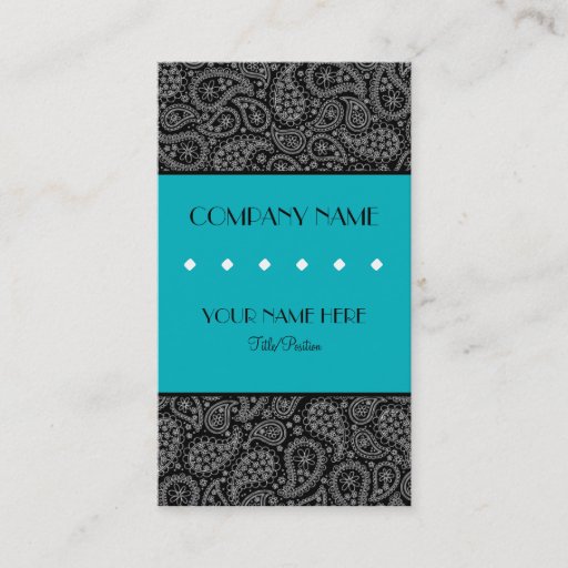 Customizable Paisley Business Cards