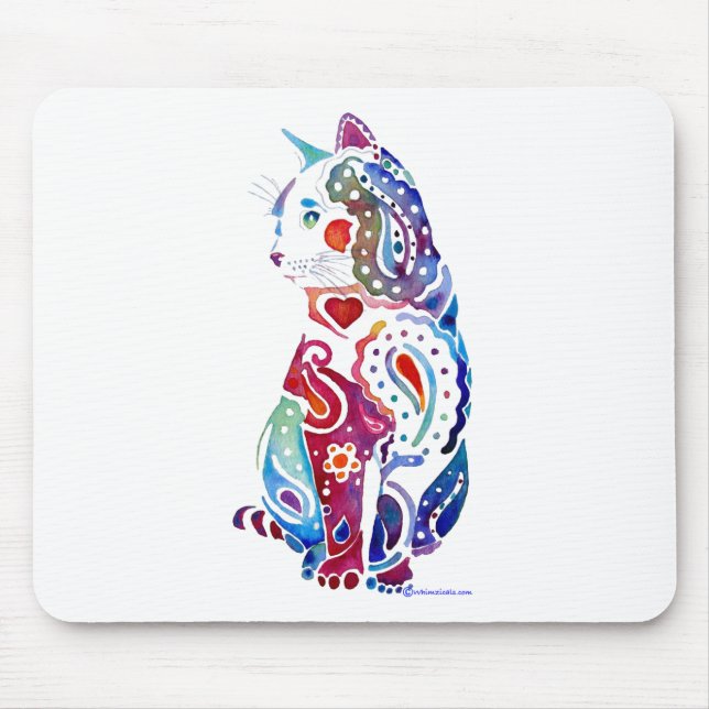Paisley Cat Designs Mouse Pad (Front)