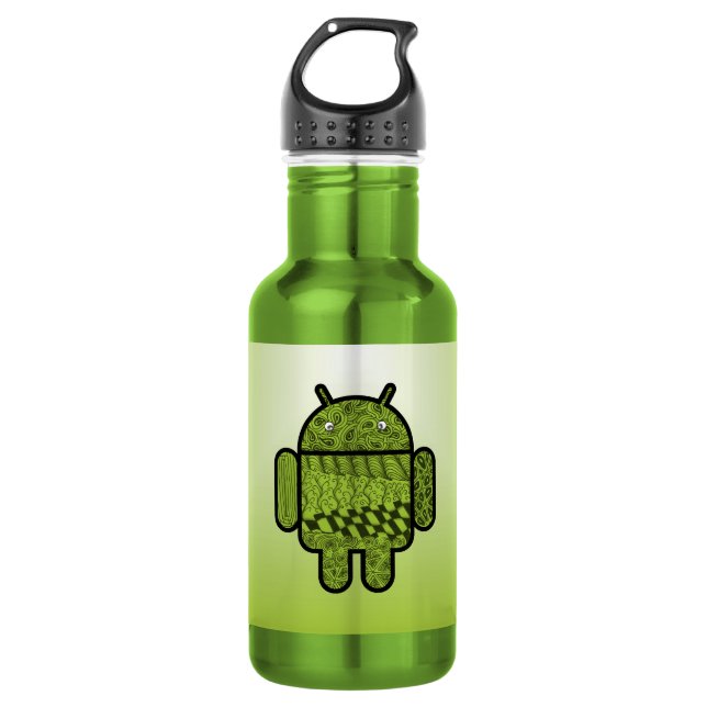 Paisley Character for the Android™ Robot Water Bottle (Front)