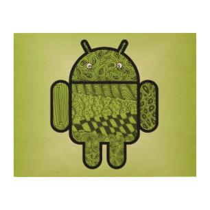 Paisley Character for the Android™ Robot Wood Wall Art