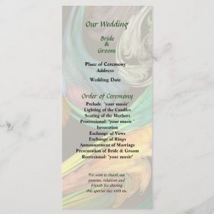 Paisley Closeup Wedding Program