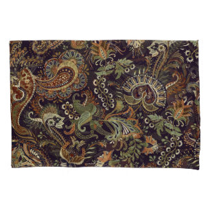 Paisley Colorful Textile: Ethnic Vintage Design Pillow Case