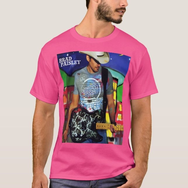 Paisley Country Music Singer American Saturday Nig T-Shirt (Front)