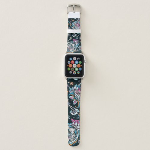 Paisley cucumber traditional seamless pattern apple watch band