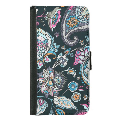 Paisley cucumber traditional seamless pattern samsung galaxy s5 wallet case