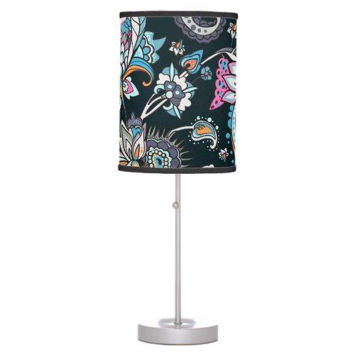Paisley cucumber traditional seamless pattern table lamp