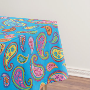 Paisley Cute Colorful 1st Birthday Party Tablecloth