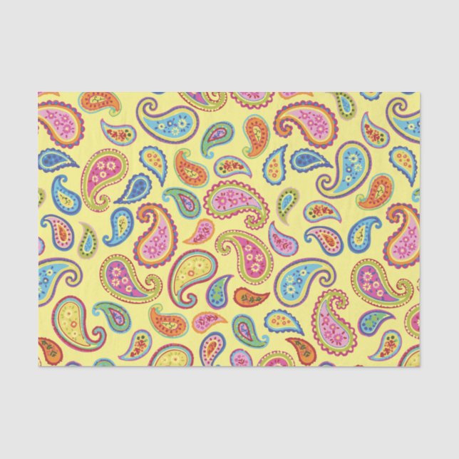 Paisley Cute Colorful 1st Birthday Party Tissue Paper (Front)