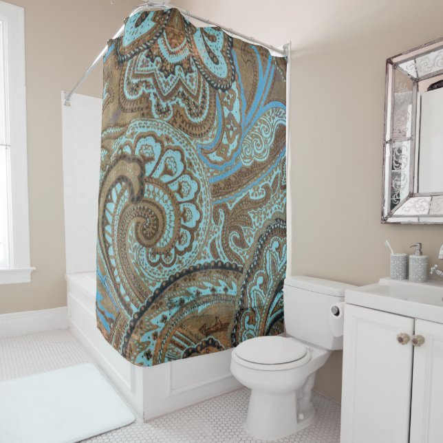 Paisley Damask - Shower Curtain (In Situ)