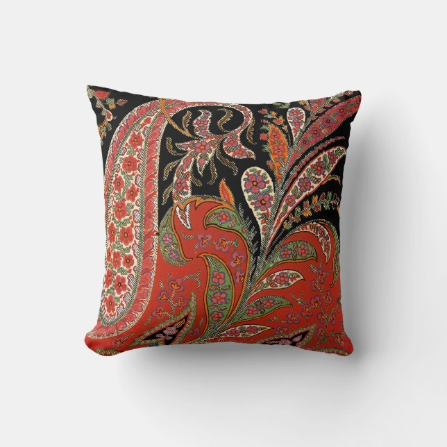 Paisley Design #5 at SusieJayne Throw Pillow (Front)