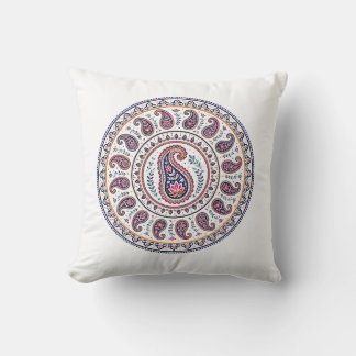 Paisley design throw pillow