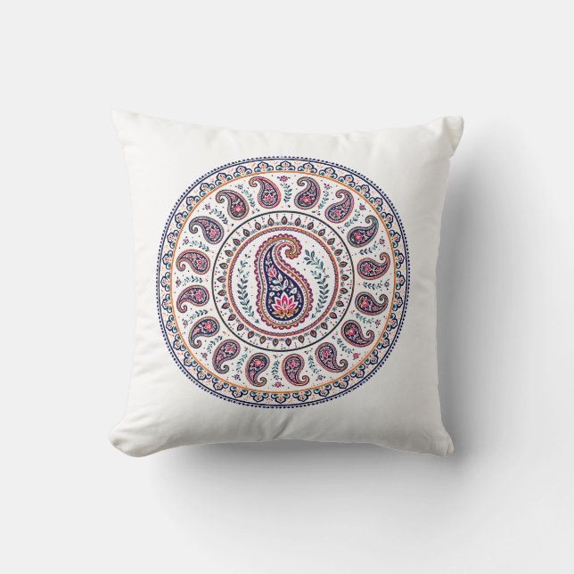 Paisley design throw pillow (Front)
