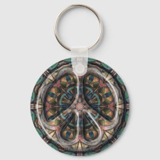 Paisley Dogs Peace Keychain