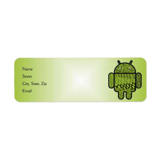 Paisley Doodle Character for Android™ Label (Front)